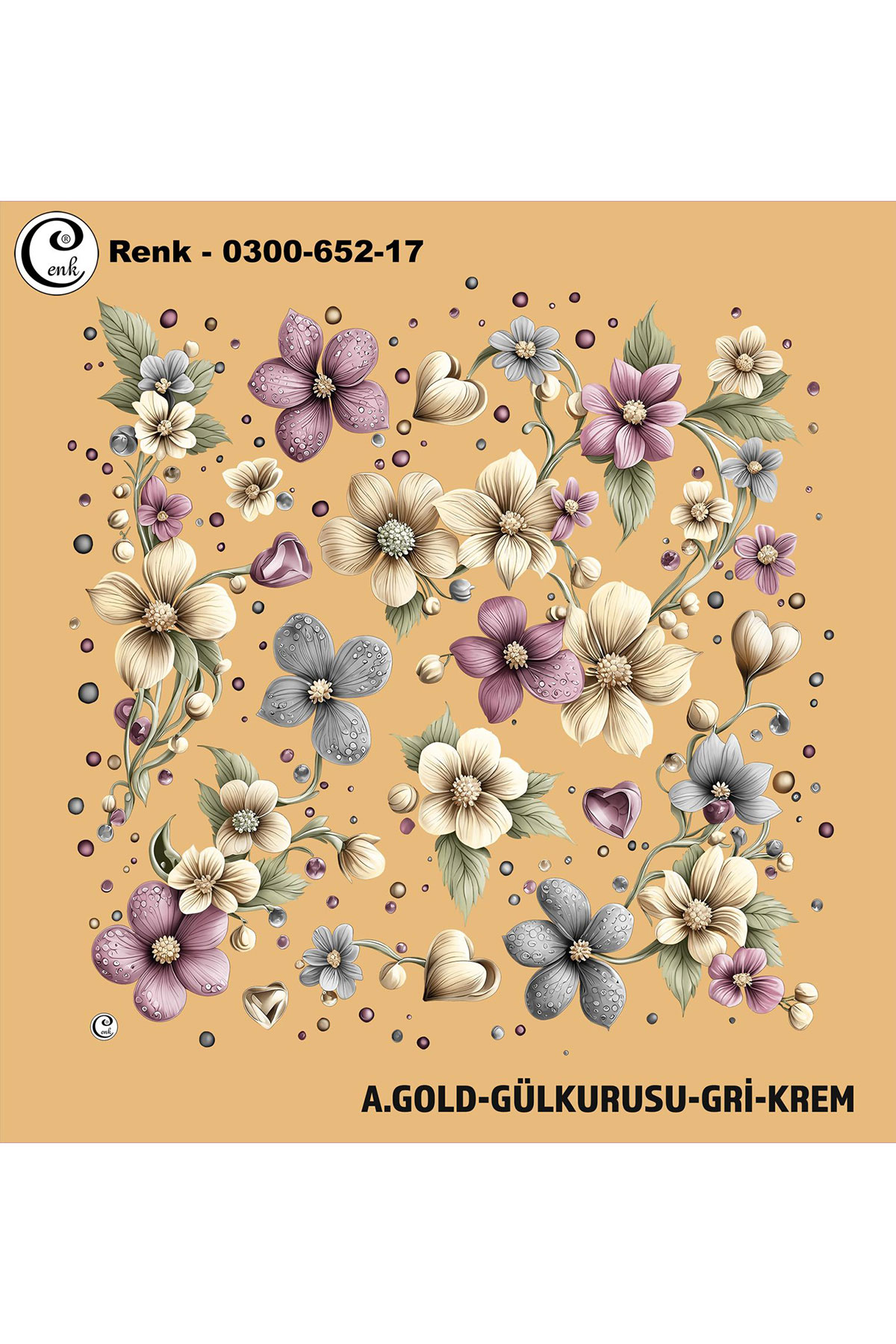 Cenk Kadın Yazma Desen 652 Baskılı İthal 100x100 - Thumbnail