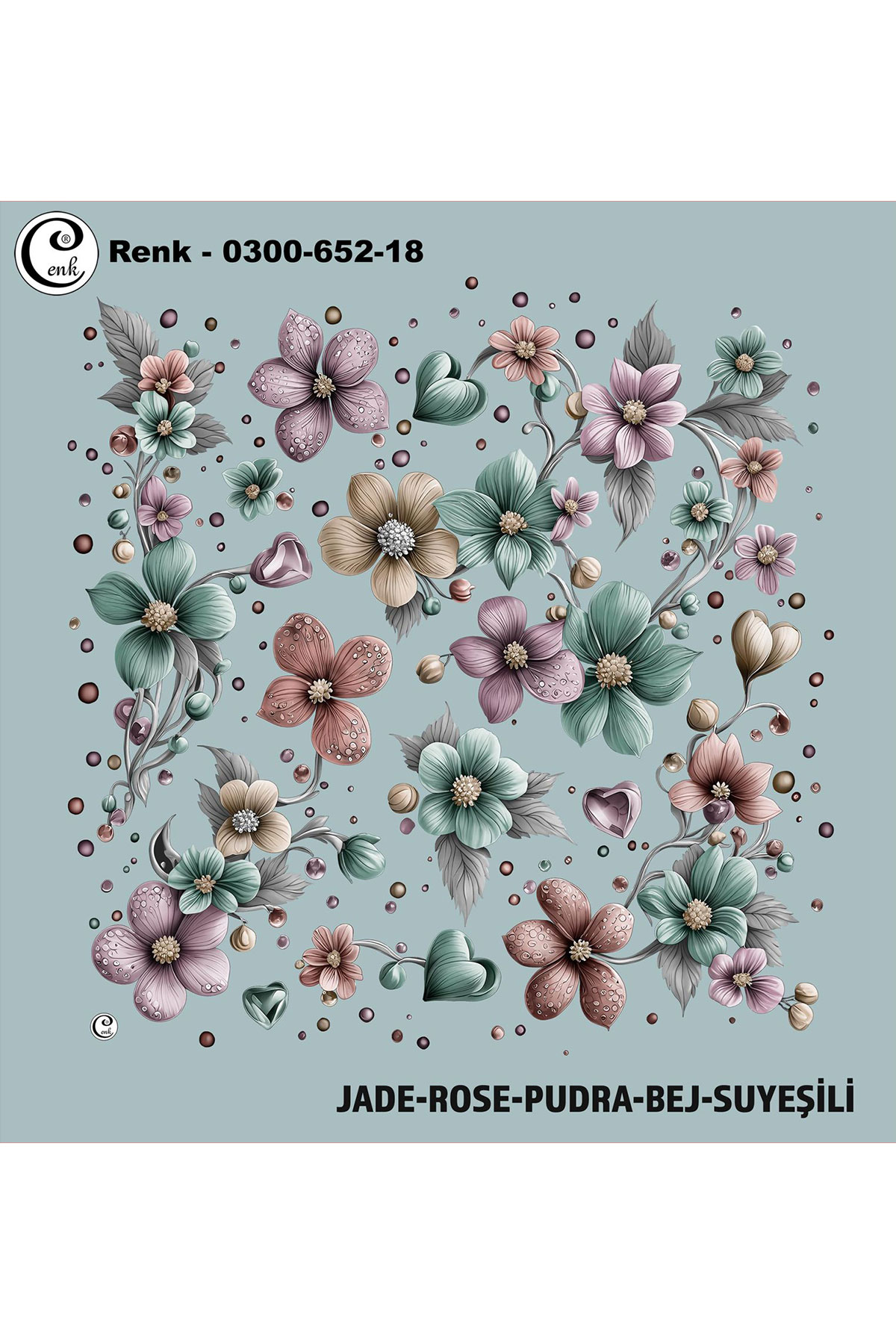 Cenk Kadın Yazma Desen 652 Baskılı İthal 100x100 - Thumbnail