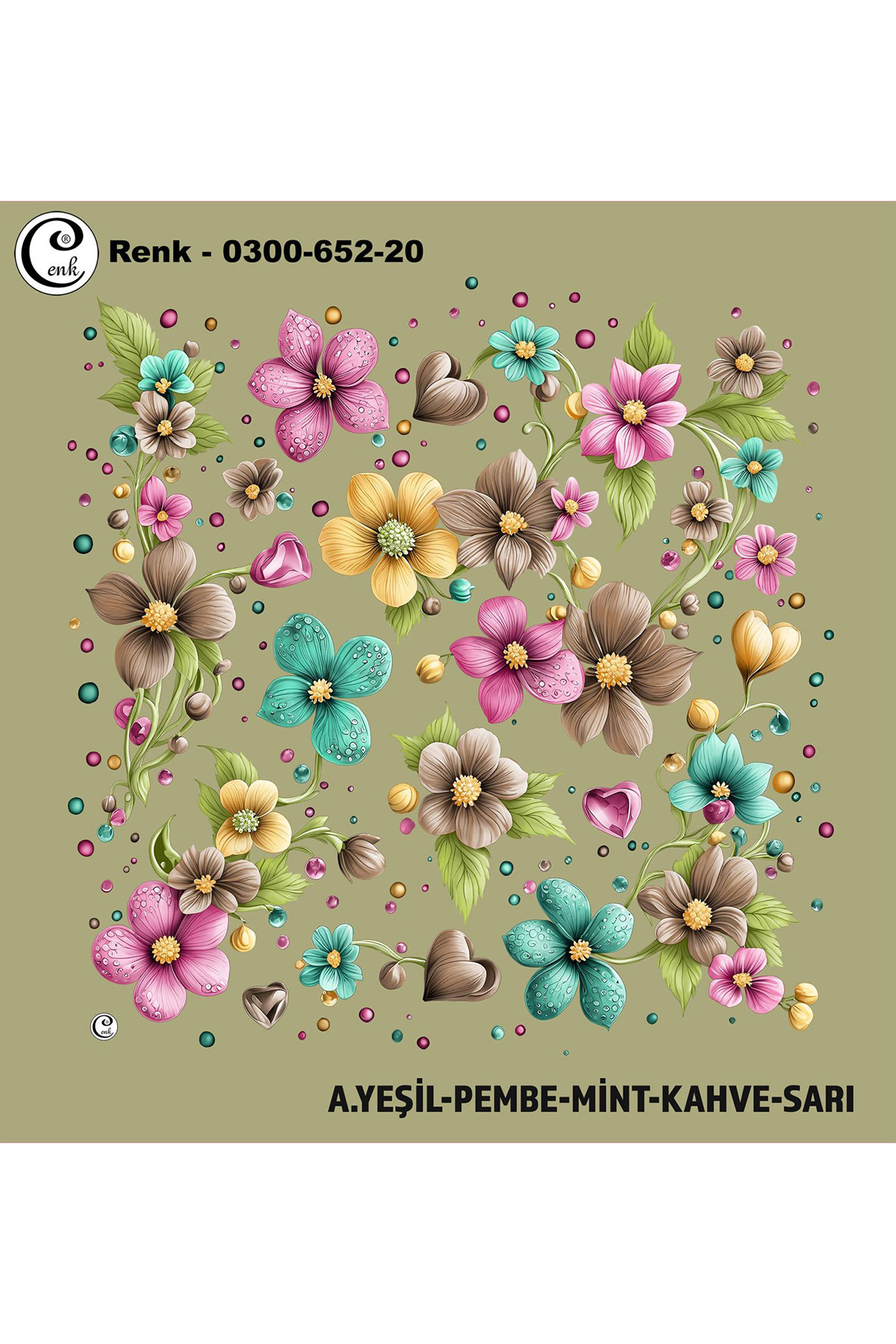 Cenk Kadın Yazma Desen 652 Baskılı İthal 100x100 - Thumbnail