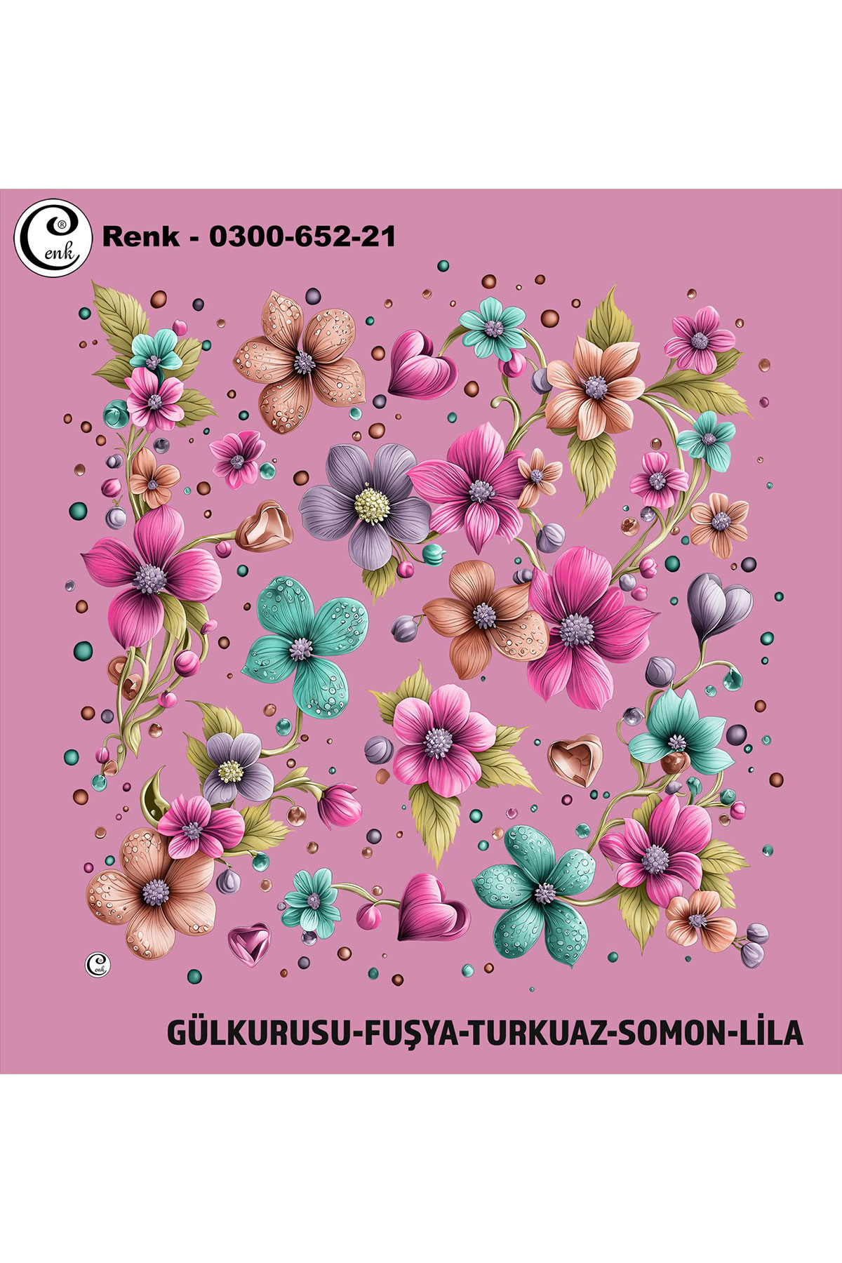 Cenk Kadın Yazma Desen 652 Baskılı İthal 100x100 - Thumbnail