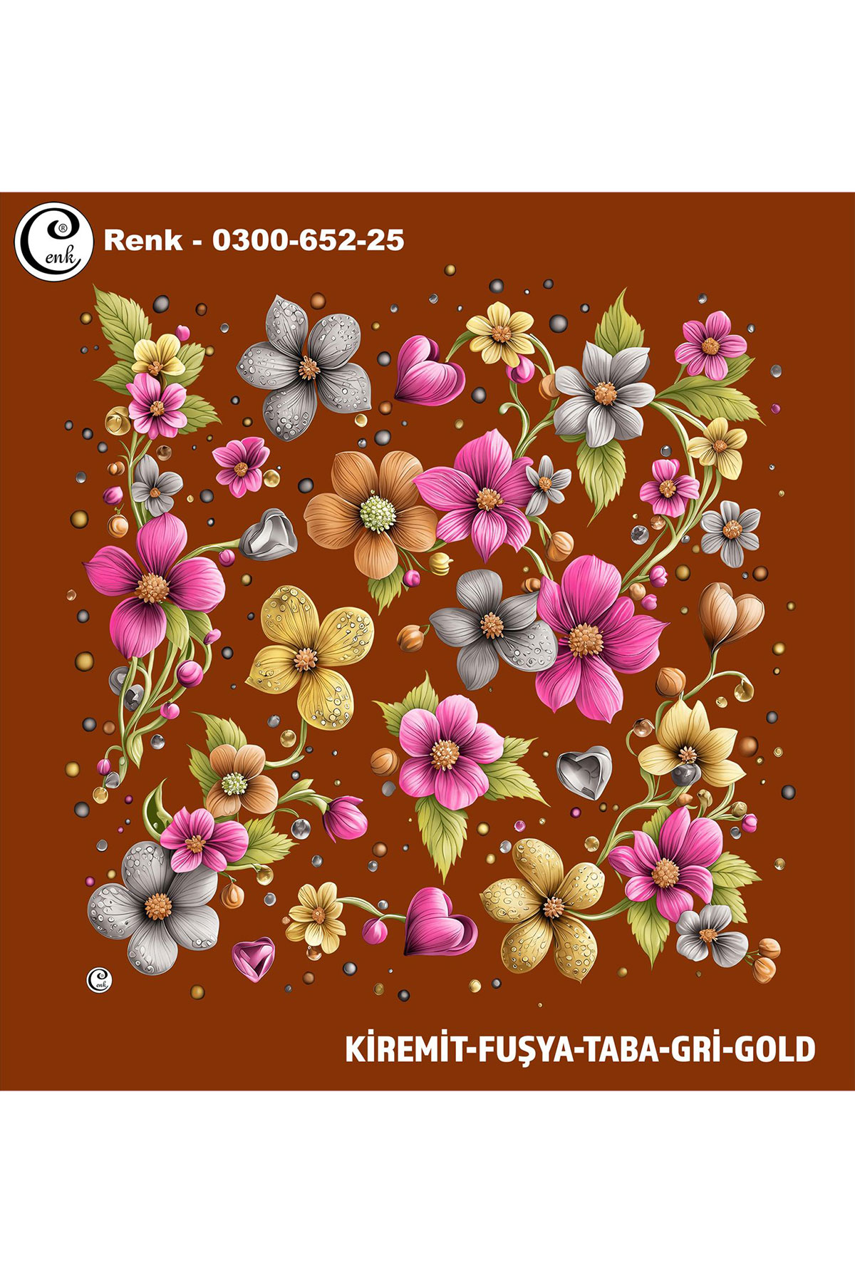 Cenk Kadın Yazma Desen 652 Baskılı İthal 100x100 - Thumbnail