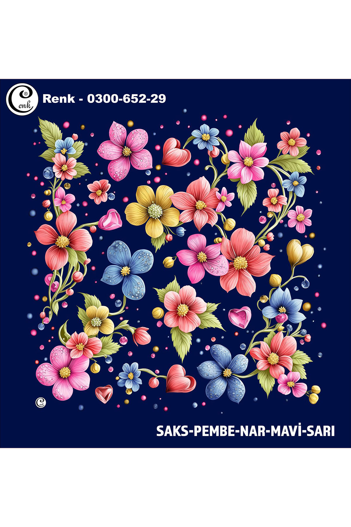 Cenk Kadın Yazma Desen 652 Baskılı İthal 100x100 - Thumbnail