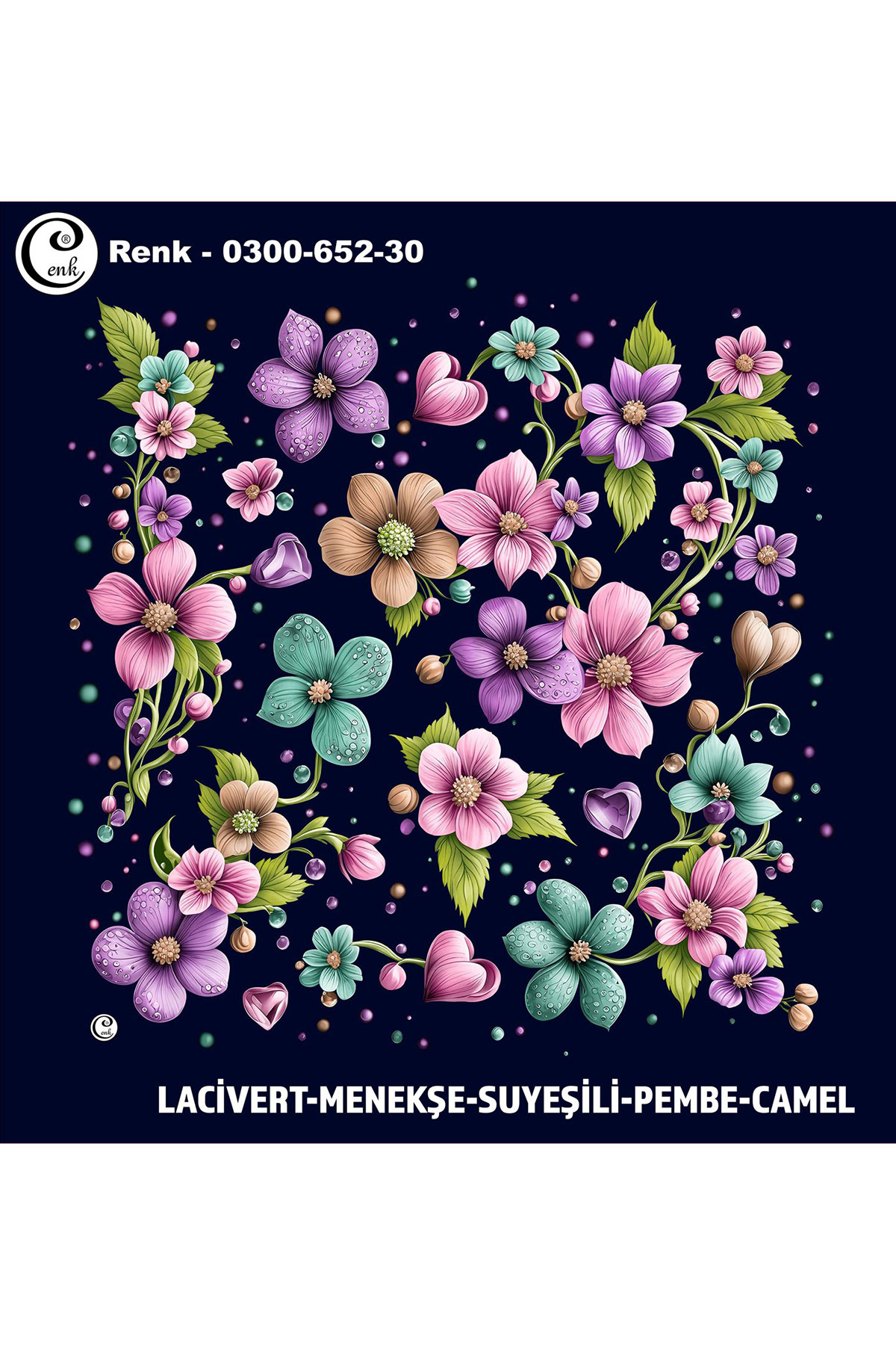 Cenk Kadın Yazma Desen 652 Baskılı İthal 100x100 - Thumbnail