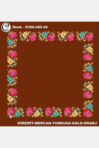 CENK YAZMA - Cenk Kadın Yazma Desen:485 Baskılı İthal 100x100 (1)