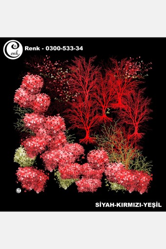 CENK YAZMA - Cenk Kadın Yazma Baskılı İthal Desen 533 100x100cm (1)