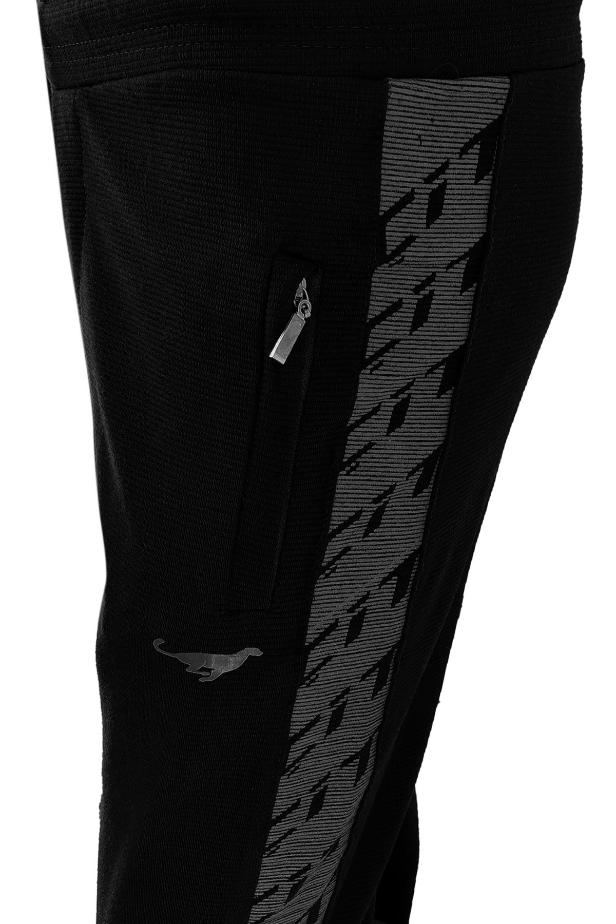 Çıta Erkek Tek Alt Eşofman Ottoman Havuç Paça - Siyah - Thumbnail