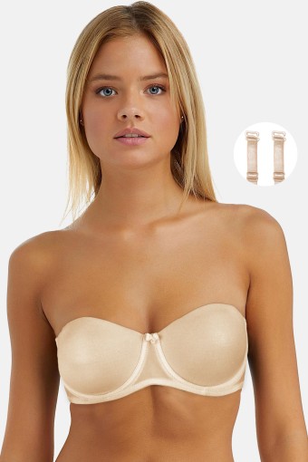 CLARA - Clara Kadın Desteksiz Straplez Sütyen - Ten