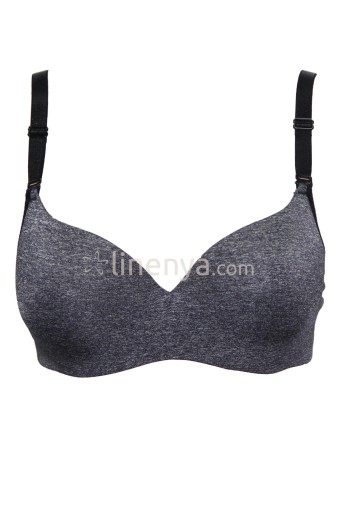 CLARA - Clara Kadın Desteksiz Sütyen C Kap Renkli Melanj - Füme