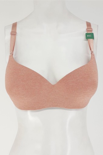CLARA - Clara Kadın Desteksiz Sütyen C Kap Renkli Melanj - Kiremit