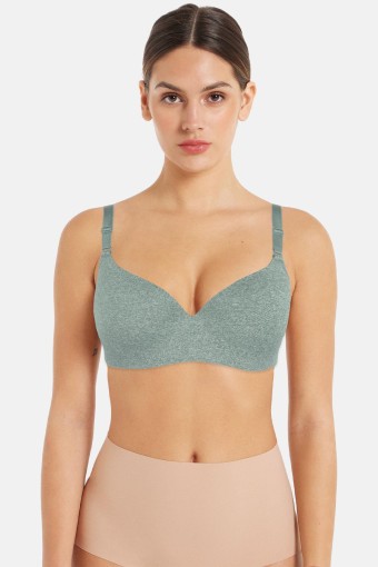 CLARA - Clara Kadın Desteksiz Sütyen C Kap Renkli Melanj - Küf Mavi