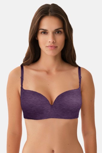 CLARA - Clara Kadın Desteksiz Sütyen C Kap Renkli Melanj - Mürdüm