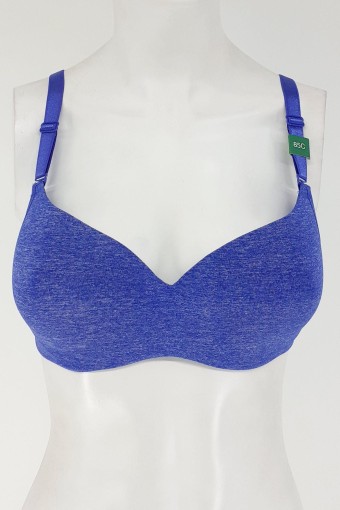 CLARA - Clara Kadın Desteksiz Sütyen C Kap Renkli Melanj - Saks Mavisi