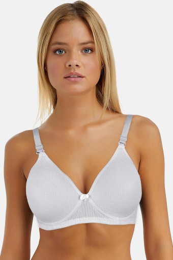 CLARA - Clara Kadın Sütyen Fileli Kumaş Telsiz C Kap - Beyaz