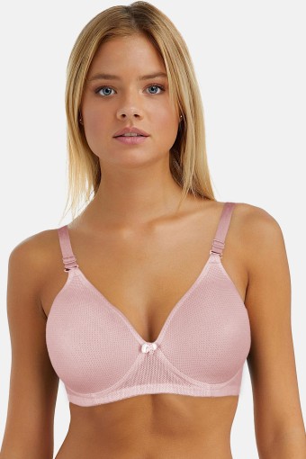 CLARA - Clara Kadın Sütyen Fileli Kumaş Telsiz C Kap - Gülkurusu/1