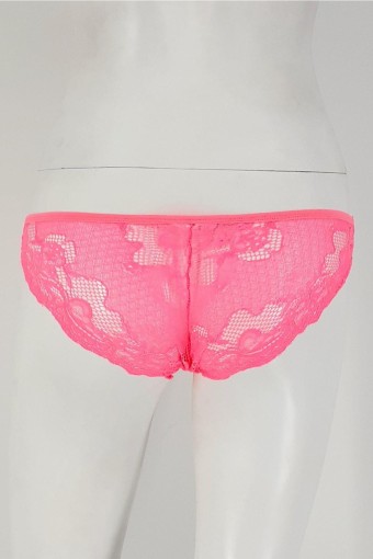 COTTON HİLL - Cotton Hill Kadın Dantel Slip Külot - Koyu Pembe (99Z) - L (1)