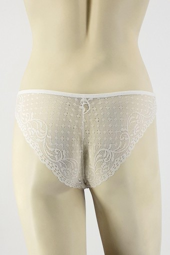 COTTON HİLL - Cotton Hill Kadın Dantel Slip Külot - Krem - L (1)