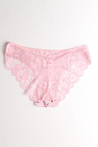 COTTON HİLL - Cotton Hill Kadın Dantel Slip Külot - Pembe (513) - L (1)