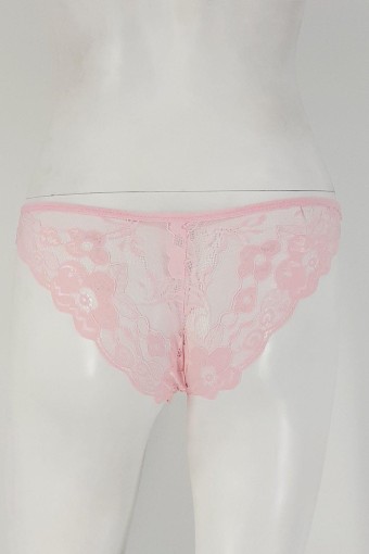 COTTON HİLL - Cotton Hill Kadın Dantel Slip Külot - Pembe - L (1)