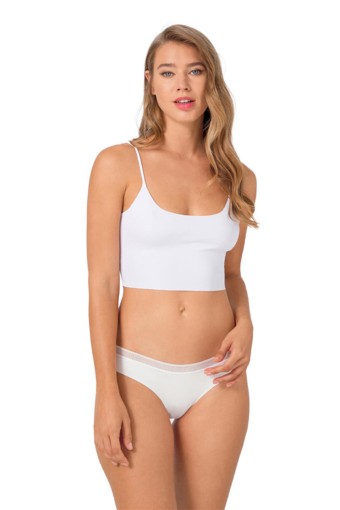 COTTON HİLL - Cotton Hill Kadın Lazer Kesim File Lastikli Slip Külot - Siyah - XL (1)