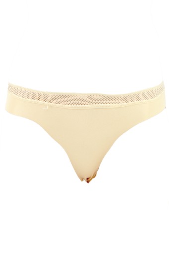 COTTON HİLL - Cotton Hill Kadın Lazer Kesim File Lastikli Slip Külot - Ten - XL