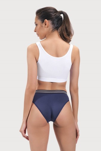 COTTON HİLL - Cotton Hill Kadın Slip Külot - Koyu Kobalt - L (1)