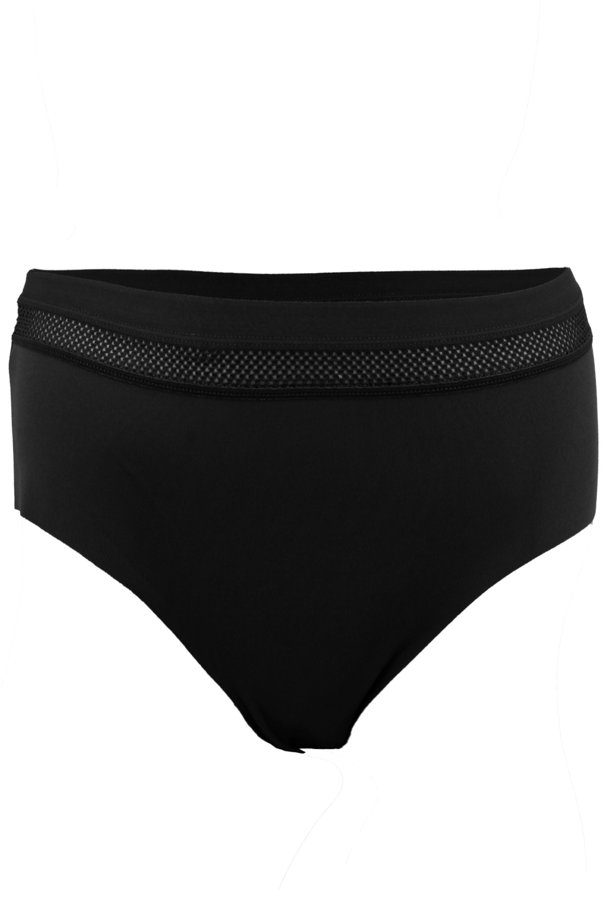 Cotton Hill Lazer Kesim Lastik Detaylı Büyük Beden Bikini Külot - Thumbnail