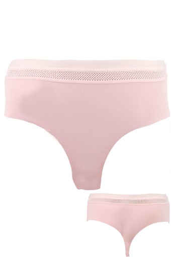 COTTON HİLL - Cotton Hill Lazer Kesim Lastik Detaylı Büyük Beden Tanga Külot