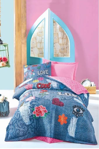 COTTON BOX - Cottonbox Nevresim Takımı Girls&Boys Line Candy Ranforce Genç Odası Complete