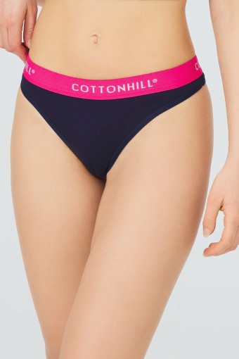 COTTON HİLL - CottonHill Bayan String Külot - Lacivert/Pembe - 2XL (1)