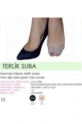 DAYMOD-KLASİK - Daymod Kadın Babet Çorap Suba Terlik Kaymaz Taban