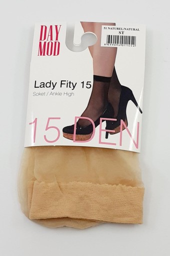 DAYMOD-KLASİK - Daymod Kadın İnce Soket Çorap Likralı Kısa Fit 15 (1)