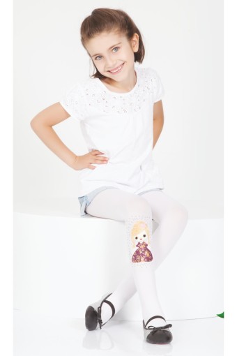 DAYMOD-DESENLİ - Daymod Kız Çocuk İnce Külotlu Çorap Bade (1)