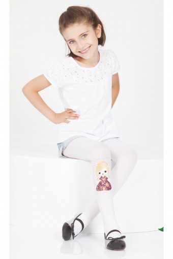 DAYMOD-DESENLİ - Daymod Kız Çocuk İnce Külotlu Çorap Bade