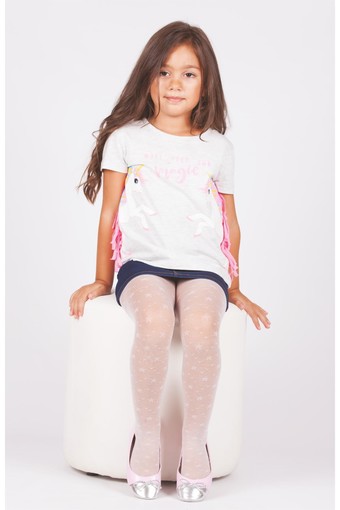 DAYMOD-DESENLİ - Daymod Kız Çocuk İnce Külotlu Çorap Buse Desenli