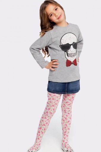 DAYMOD-DESENLİ - Daymod Kız Çocuk İnce Külotlu Çorap Çiçeğim