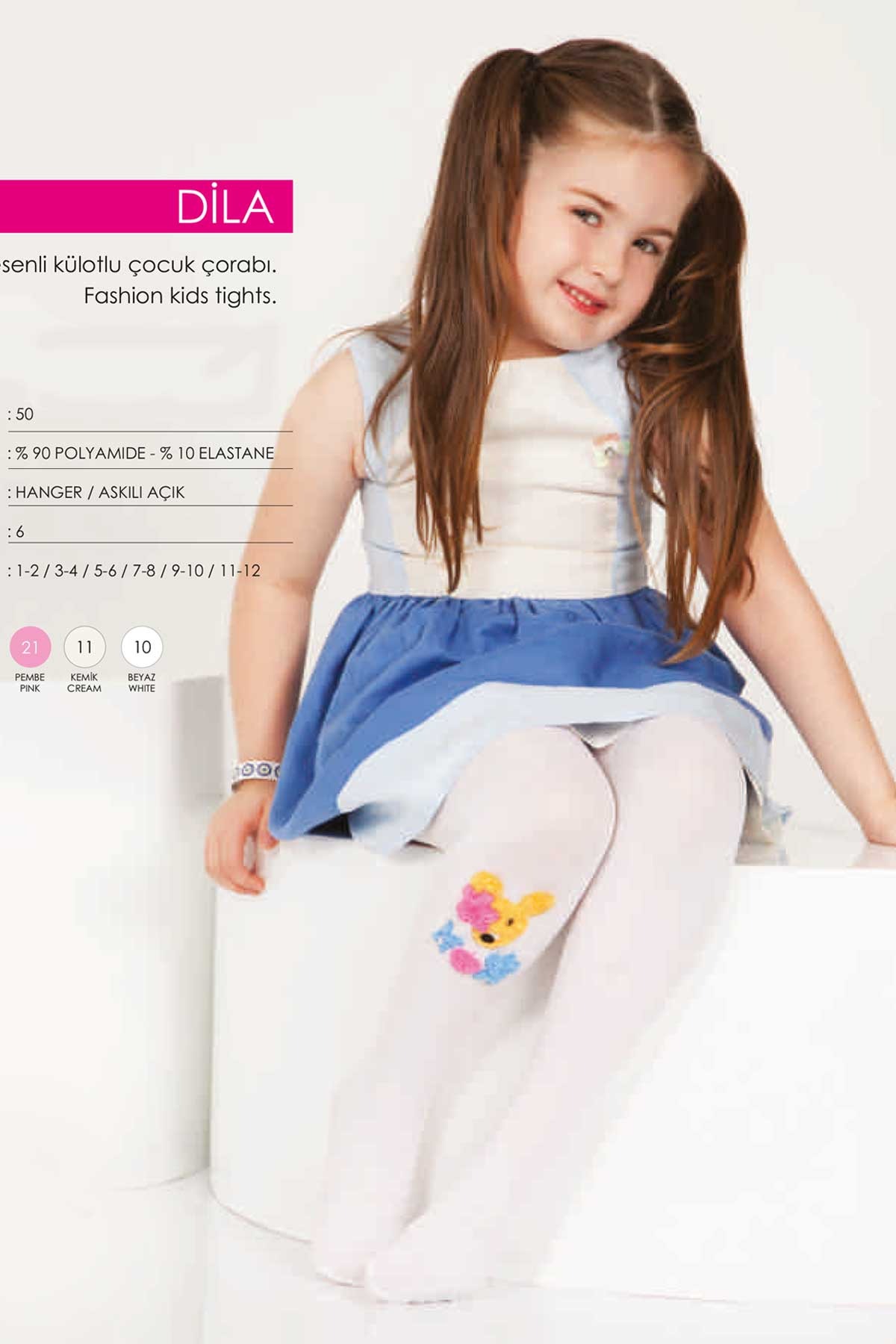 Daymod Kız Çocuk İnce Külotlu Çorap Dila - Thumbnail