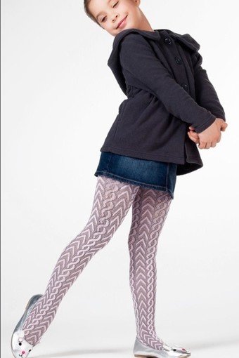 DAYMOD-DESENLİ - Daymod Kız Çocuk İnce Külotlu Çorap Eylül File Desenli