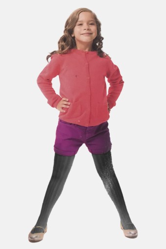 DAYMOD-DESENLİ - Daymod Kız Çocuk İnce Külotlu Çorap Ezgi Pamuklu (1)