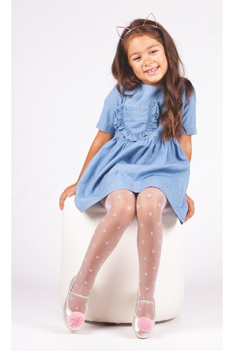 DAYMOD-DESENLİ - Daymod Kız Çocuk İnce Külotlu Çorap Güneş Desenli Simli