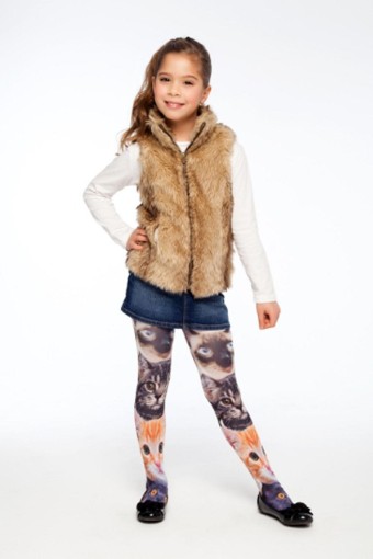 DAYMOD-DESENLİ - Daymod Kız Çocuk İnce Külotlu Çorap Kedicik