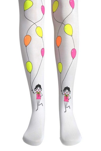 DAYMOD-DESENLİ - Daymod Kız Çocuk İnce Külotlu Çorap Nisan (1)