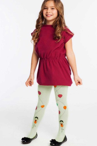 DAYMOD-DESENLİ - Daymod Kız Çocuk İnce Külotlu Çorap Nisan