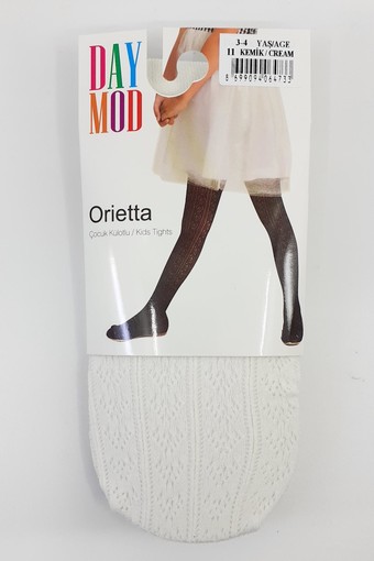 DAYMOD-DESENLİ - Daymod Kız Çocuk İnce Külotlu Çorap Orietta File Desenli