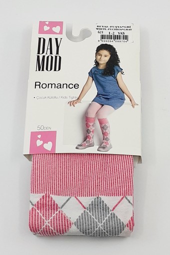 DAYMOD-DESENLİ - Daymod Kız Çocuk İnce Külotlu Çorap Romance (1)