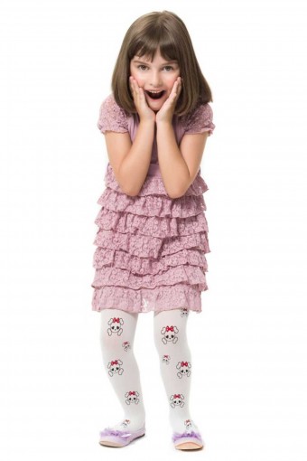 DAYMOD-DESENLİ - Daymod Kız Çocuk İnce Külotlu Çorap Süslü Desenli Mikro