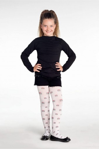 DAYMOD-DESENLİ - Daymod Kız Çocuk İnce Külotlu Çorap Süslü Desenli Mikro (1)