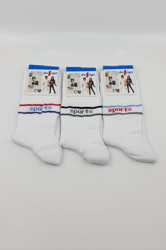 DESİGN - Design Erkek Çocuk Soket Çorap Lacoste-10 - Beyaz - 9 (1)