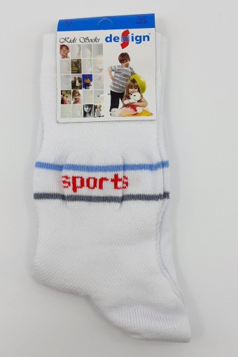 DESIGN - Design Erkek Çocuk Soket Çorap Lakoste - Beyaz - 0 (1)