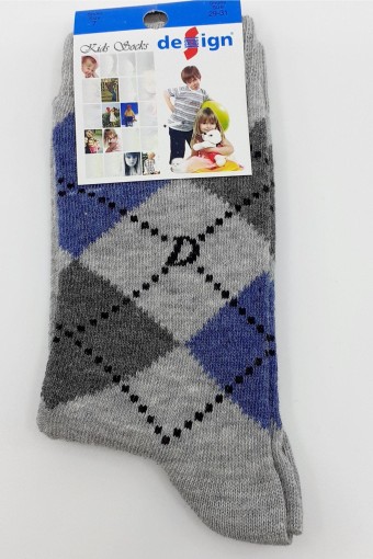DESIGN - Design Erkek Çocuk Soket Çorap Likralı Desenli - Asorti - 9 (1)