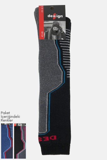 DESIGN - Design Erkek Pantolon Çorabı Havlu Termal 1